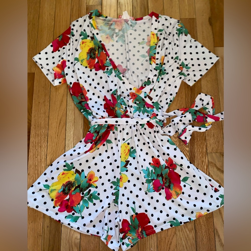 Vintage Rainbow Brand Floral Romper